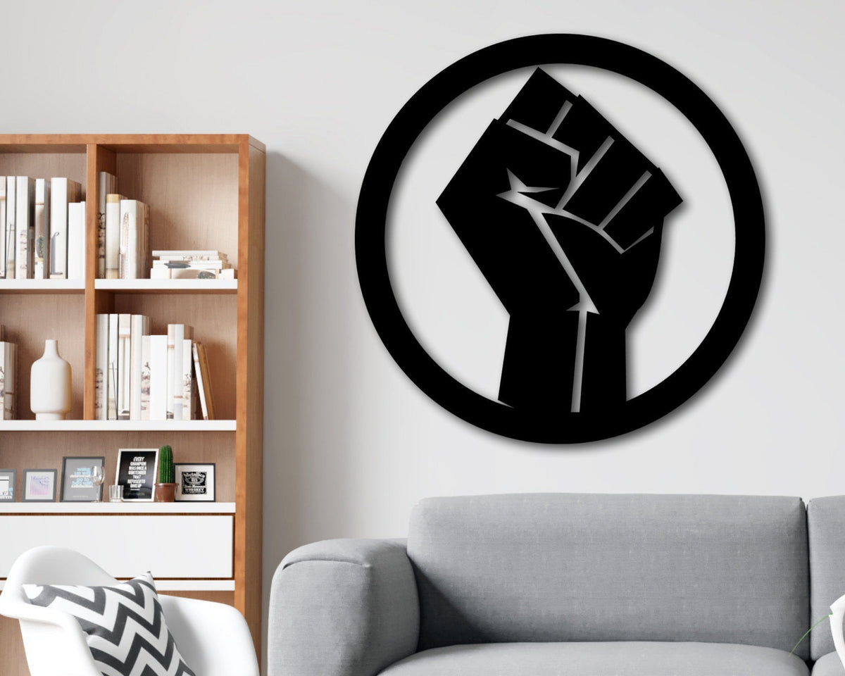 Black Lives Matter Metal Sign Blm Sign Black Lives Matter Black History Month Metal Blm Fist Liberal Decor Gift For Democrats