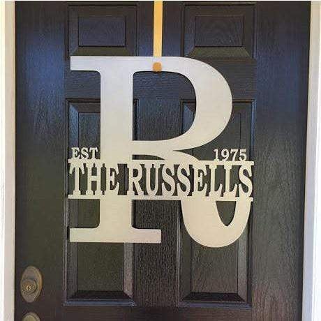 Block Letter Family Name Sign Cut Metal Sign Metal House Sign
