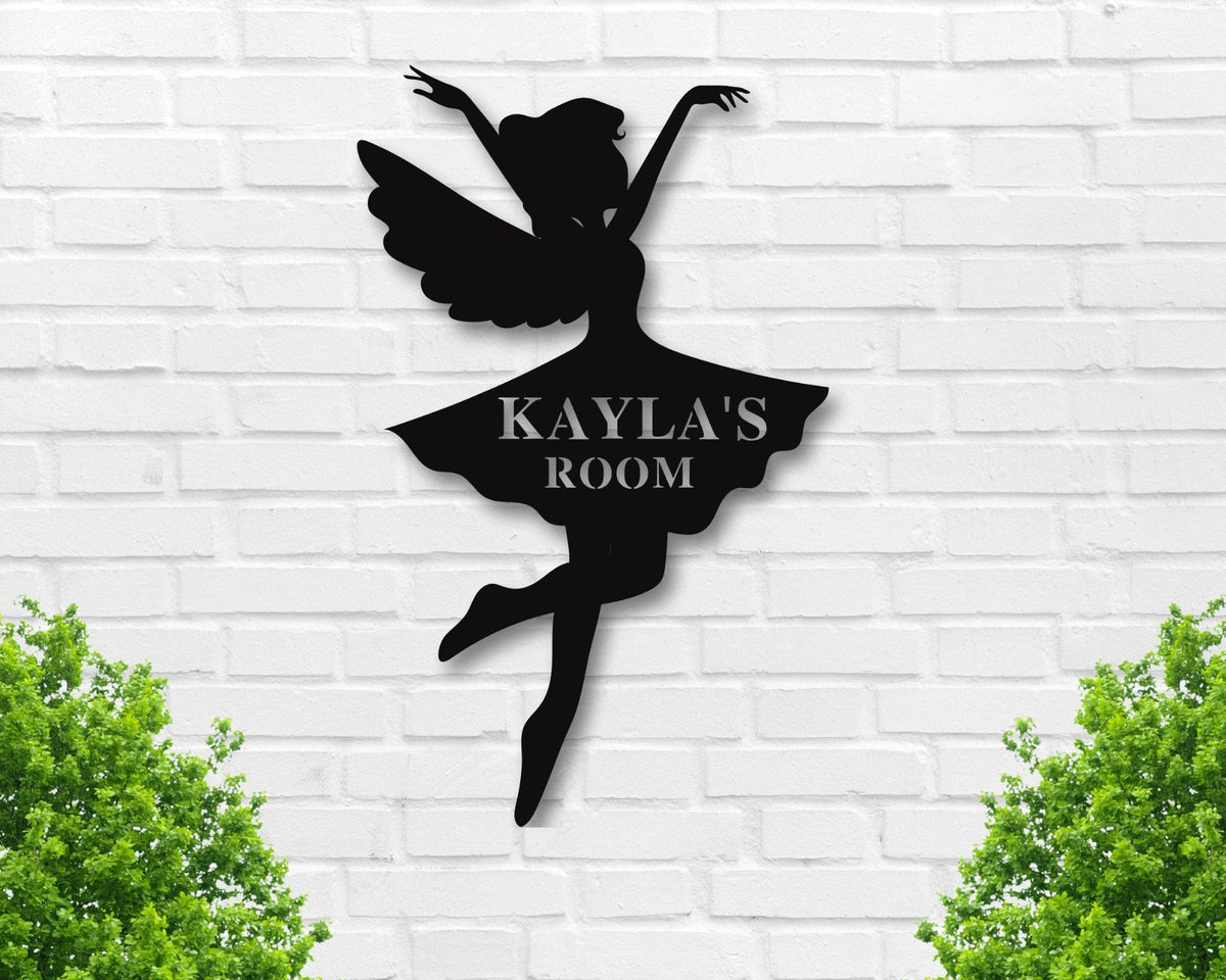 Custom Metal Fairy Sign Dancer Sign Fairy Sign Fall Decor Metal Sign Dancing Name Sign Gift For Her Personalized Sign Kid's Room