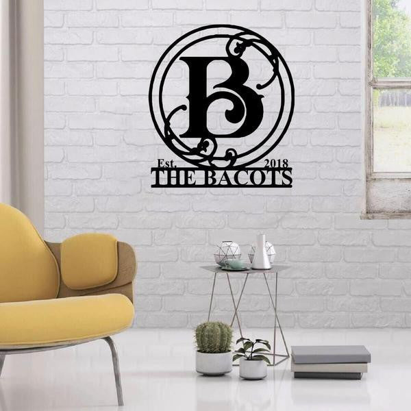 Family Customized Name Metal Sign Cut Metal Sign