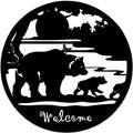 Bear Laser Cut Cabin Lodge Woodland Welcome