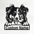Personalized Custom Australian Shepherd Metal Sign for Dog Lover Custom Name