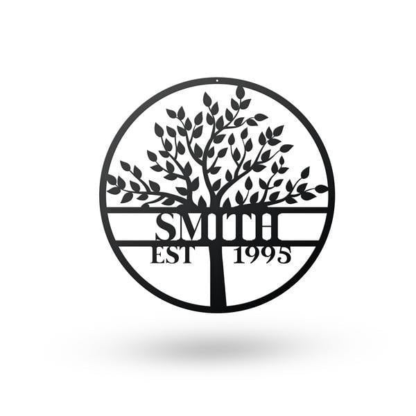 Personalized Tree Of Life Sign Cut Metal Sign Metal House Sign