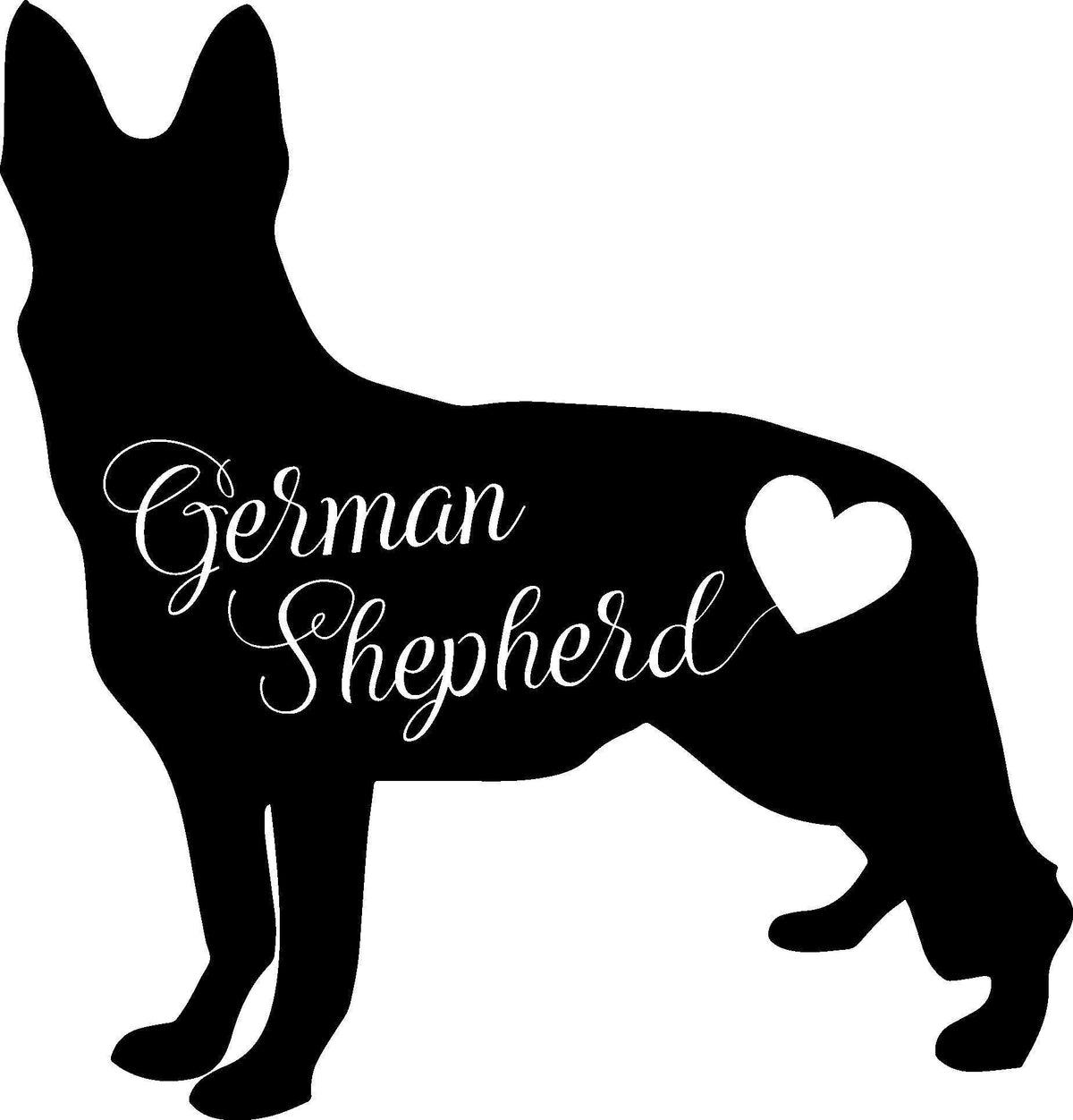 Dogs German Shepherd Puppy Love Lover Of Animals Pet Lover Metal Sign Stainless Steel Weatherproof Wall Decor Cut Metal Sign