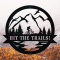 Mountain Biking Sign Custom Cut Metal Sign Personalized Gift