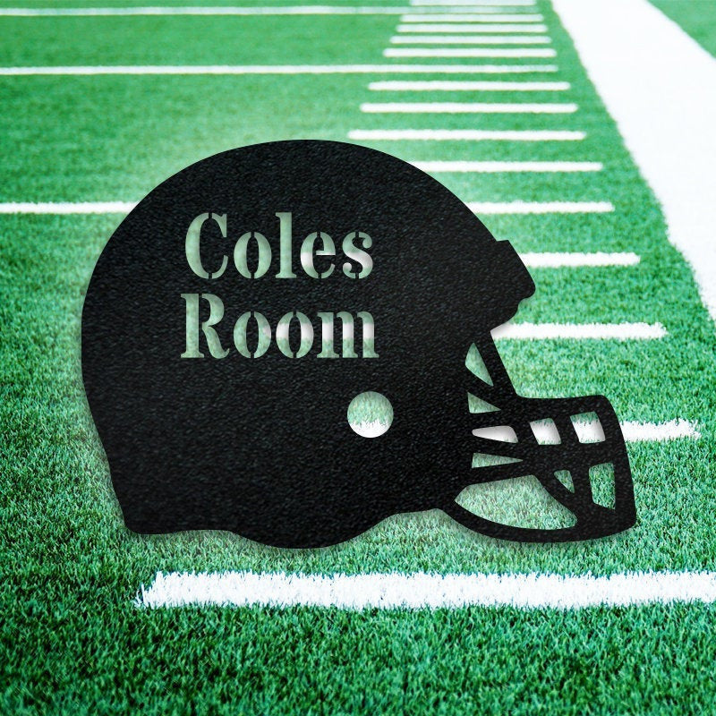 Personalized Metal Football Sign Football Gift For Boys Personalized Football For Boys Room Metal Football Sign