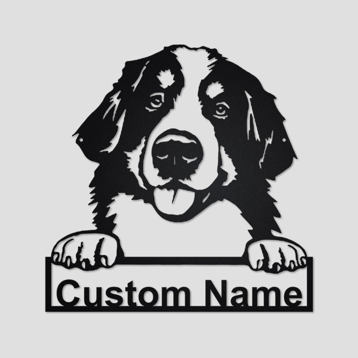 Personalized Custom Bernese Mountain Dog Metal Sign for Dog Lover Custom Name