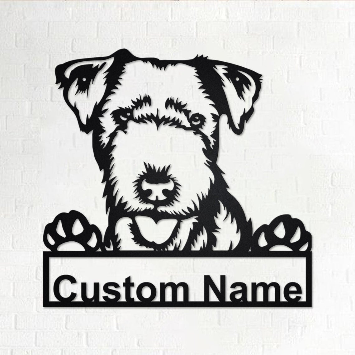 Personalized Custom Lakeland Terrier Metal Sign for Dog Lover Custom Name