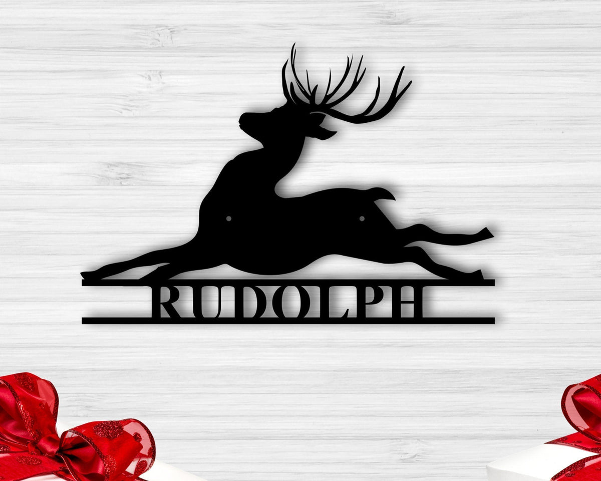 Reindeer Signdeer Antler Decordeer Hunter Giftdeer Camp Signchristmas Gift For Himdeer Name Metal Signfathers Day Gift