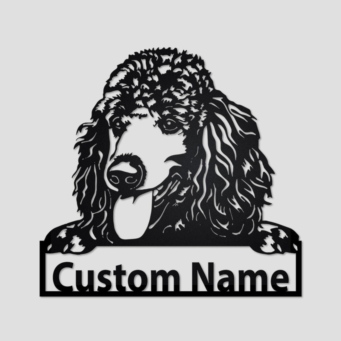 Personalized Custom Poodle Metal Sign for Dog Lover Custom Name