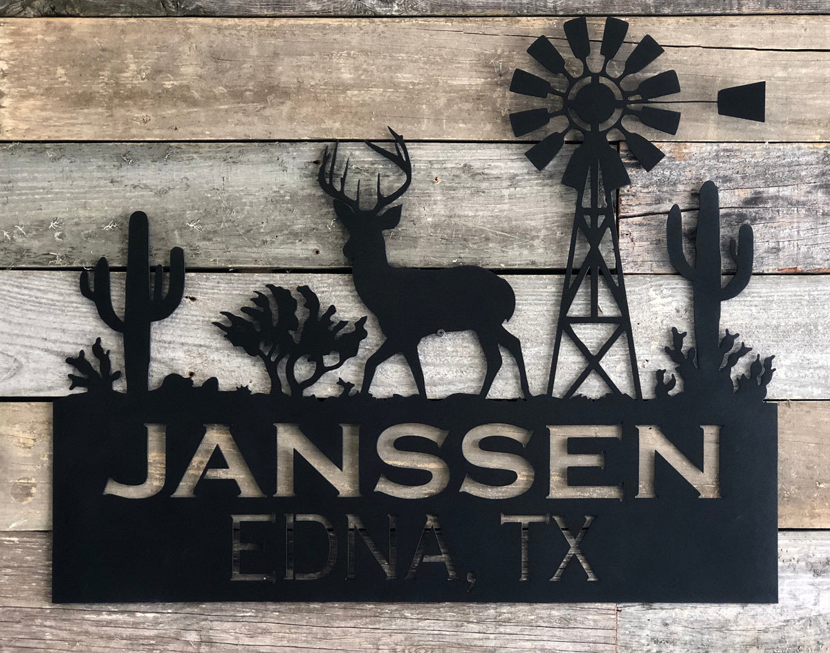 Personalized Duck Hunting Sign Hunting Scene Deer Hunting Metal Art Custom Cut Metal Sign