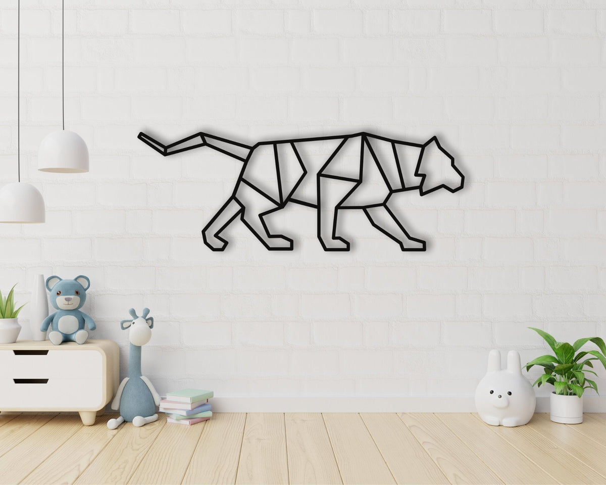 Geometric Wolf Metal Wolf Art Rustic Kids Room Art Boys Room Sign Metal Wolf Sign