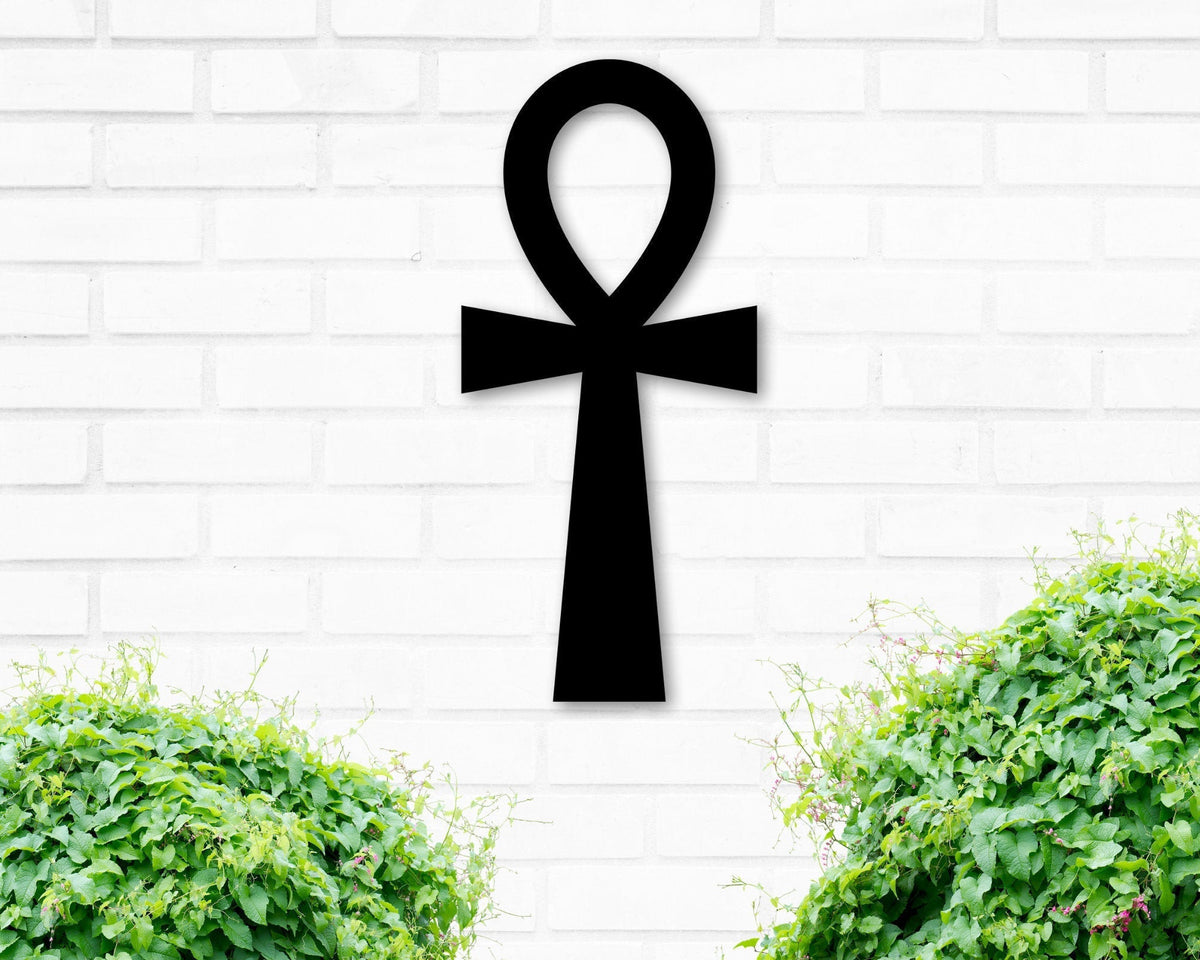Metal Ankh Rustic Decor Egyptian Style Old School Steel Wall Decor