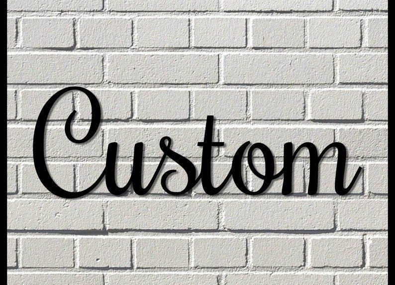 Custom Metal Words Housewarming Gift Personalized Metal Sign