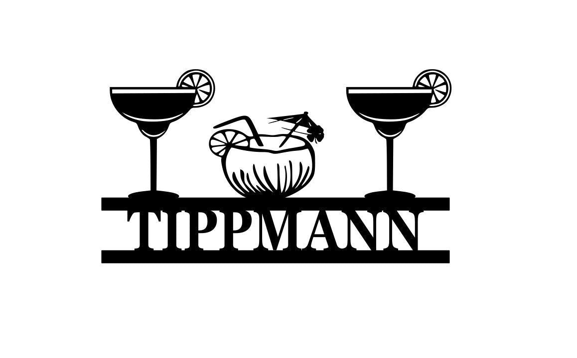 Metal Bar Theme Sign Custom Bar Theme Sign Drink Sign