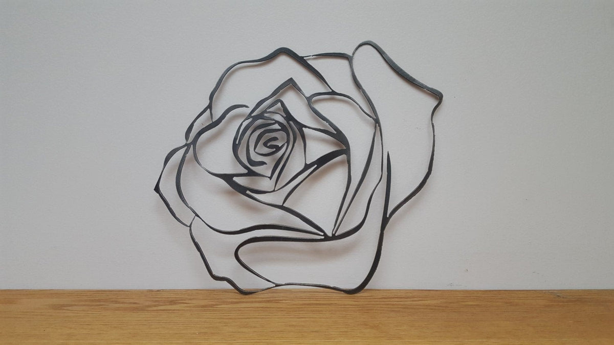 Metal Rose Cut Metal Sign