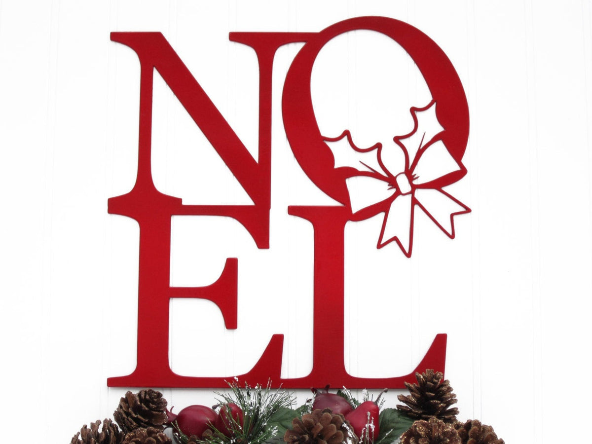 Noel Christmas Metal Sign With Wreath Red Christmas Decor Decoration De Noel Christmas Christmas Signs