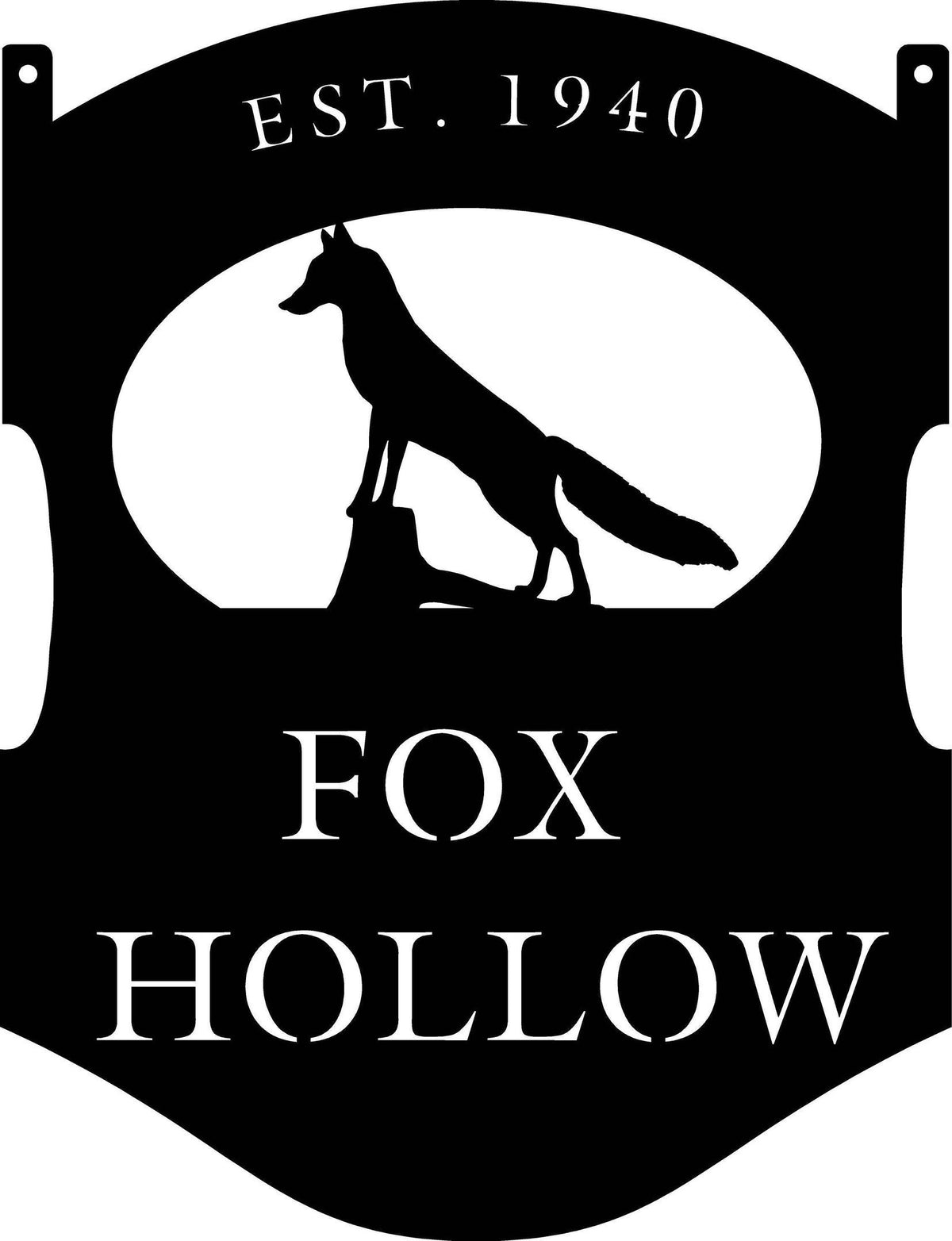 Metal Fox Sign With Fox 2ft Sign Metal House Sign