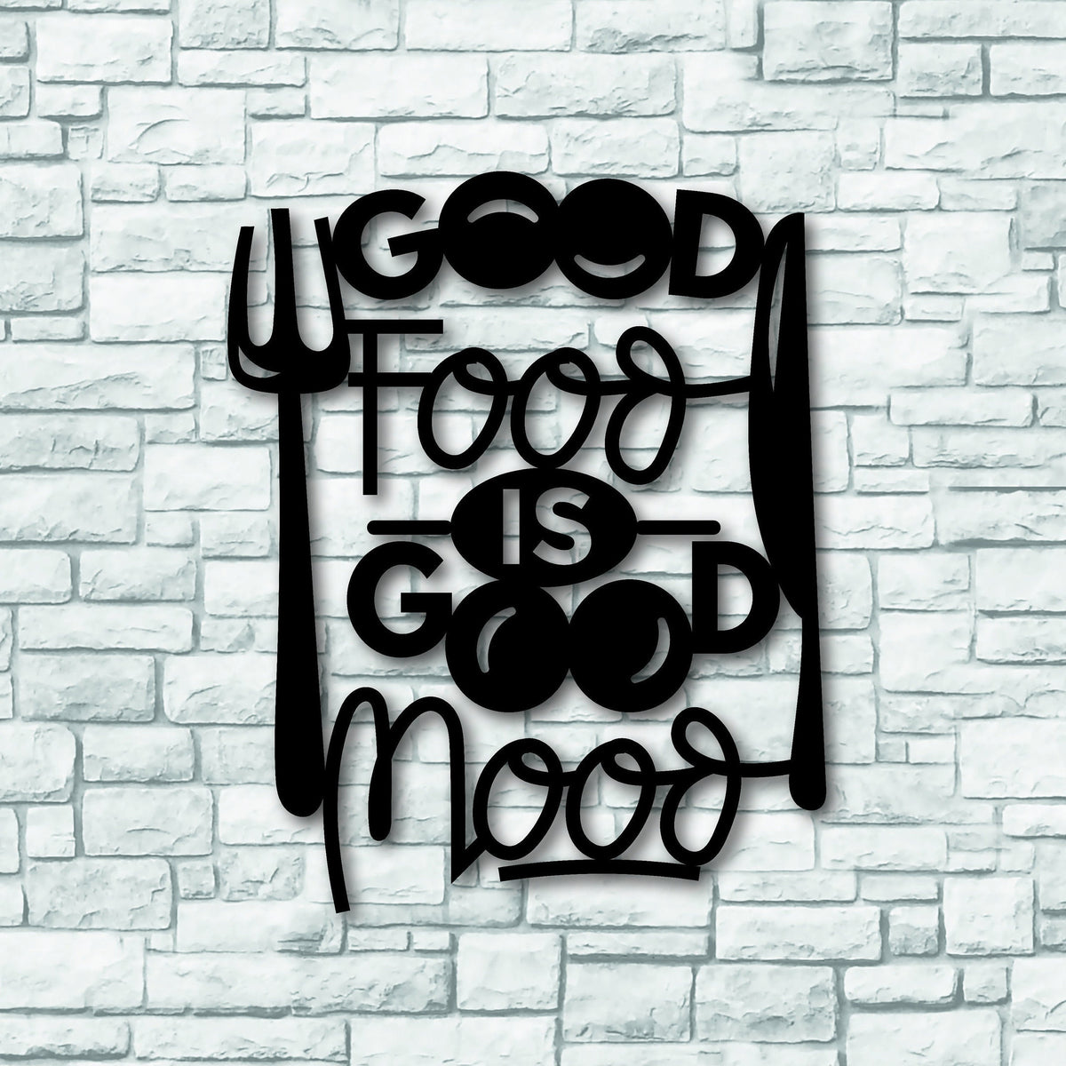 Good Food Is Good Mood Kitchen Wall Decor Kitchen Metal Sign
