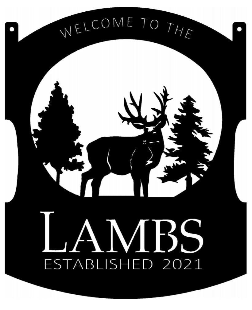 Metal Buck Evergreen Sign Metal House Sign