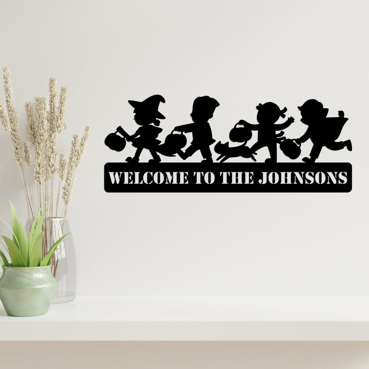 Customized Halloween Trick Or Treat Halloween Metal Halloween Welcome Metal Sign Halloween Door Hanger