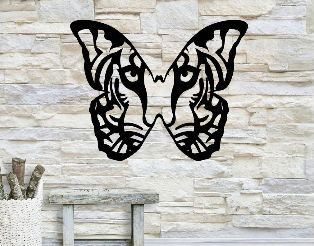 Butterfly Tiger Tiger Butterfly Butterfly Tiger Metal Wall Decor