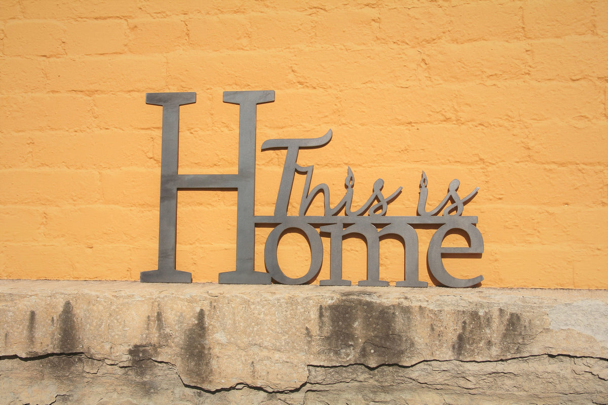 Metal Word Sign This Is Home Christmas Gift