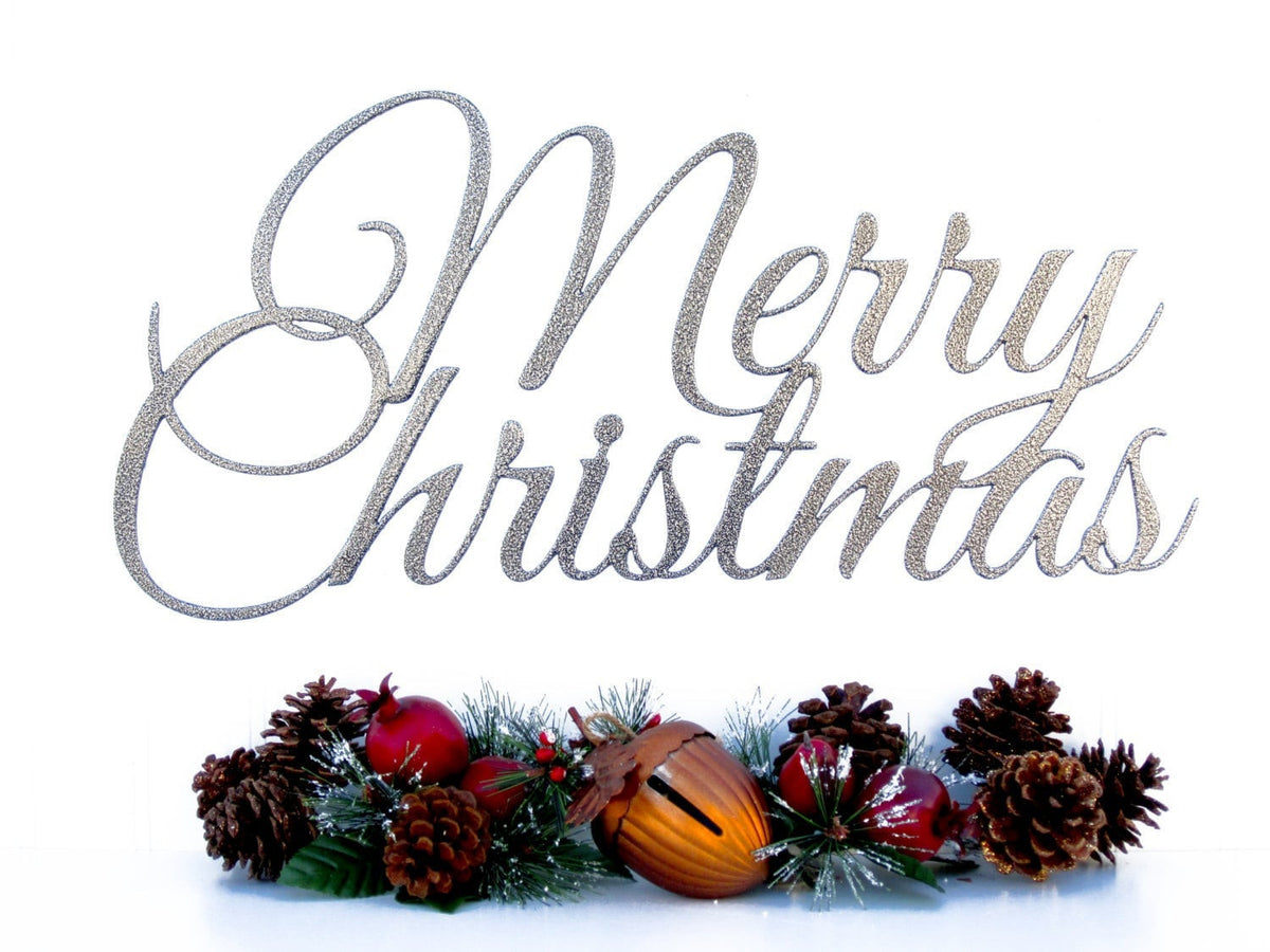Merry Christmas Sign Laser Cut Steel
