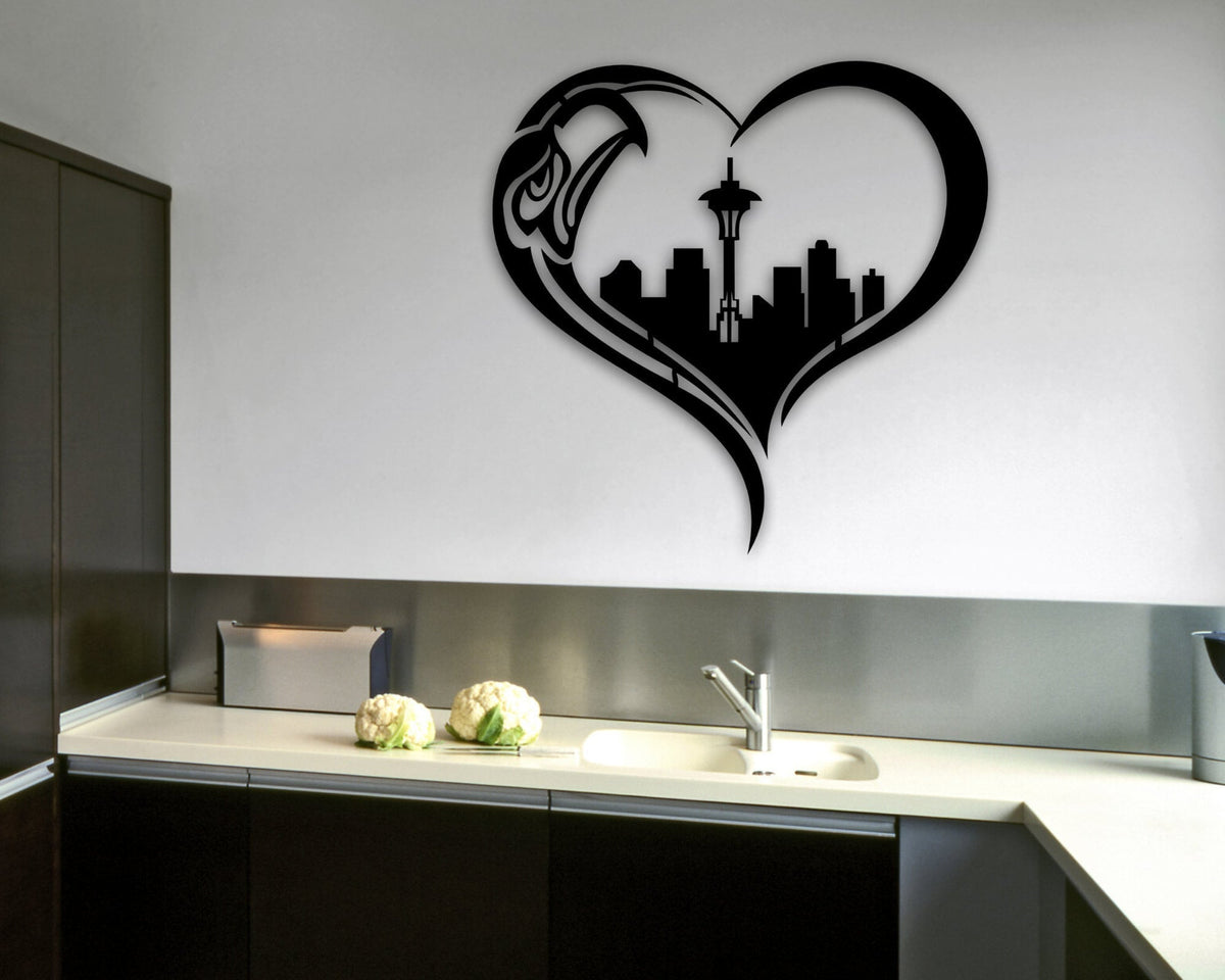 Metal Seattle Custom We Love Seattle Decor For House Metal Seattle Heart Sign Custom Metal Seattle Wall Hanger Seattle Gift