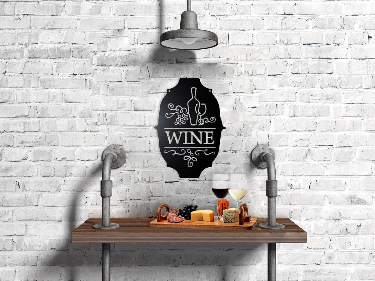 Metal Wine Vino Sign Gifts For Wine Lovers Vineyard Decor Oenophiles Home Indoor And Outdoor Decor