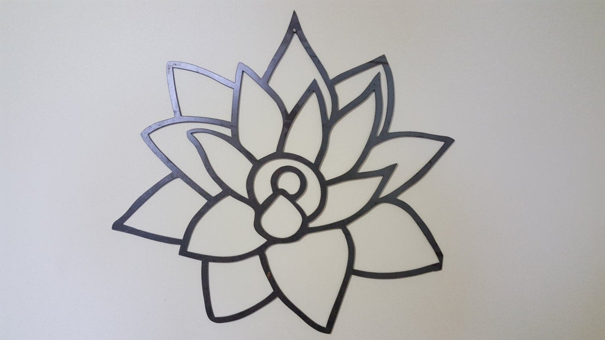 Lotus Flower Metal Art Cut Metal Sign