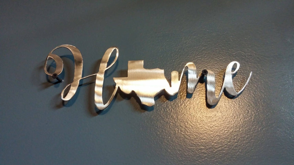 Texas Home Sign Plasma Cut Steel Sign steel Art Cut Metal Sign Wall Metal Art