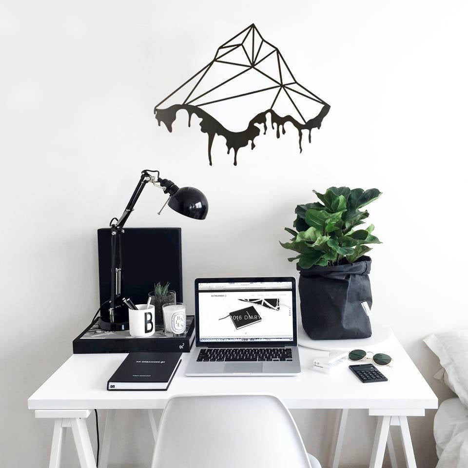 Geometric Iceberg Metal Art Cut Metal Sign