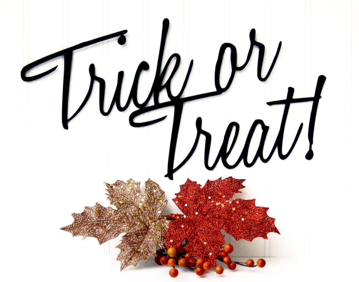 Outdoor Halloween Decorations Outdoor Halloween Decor Outdoor Metal Signs Metal Wall Decor Letters Trick Or Treat Signs