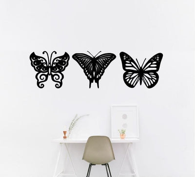 Butterfly Three Butterflies Butterflies Butterfly Metal Wall Decor