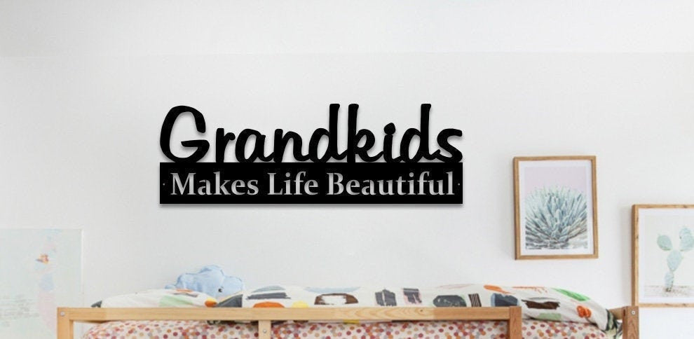 Great Grandkids Metal Words Grandkids Metal Word Grandparent Gifts Grandparent Sign Great Grandkids Custom Sign
