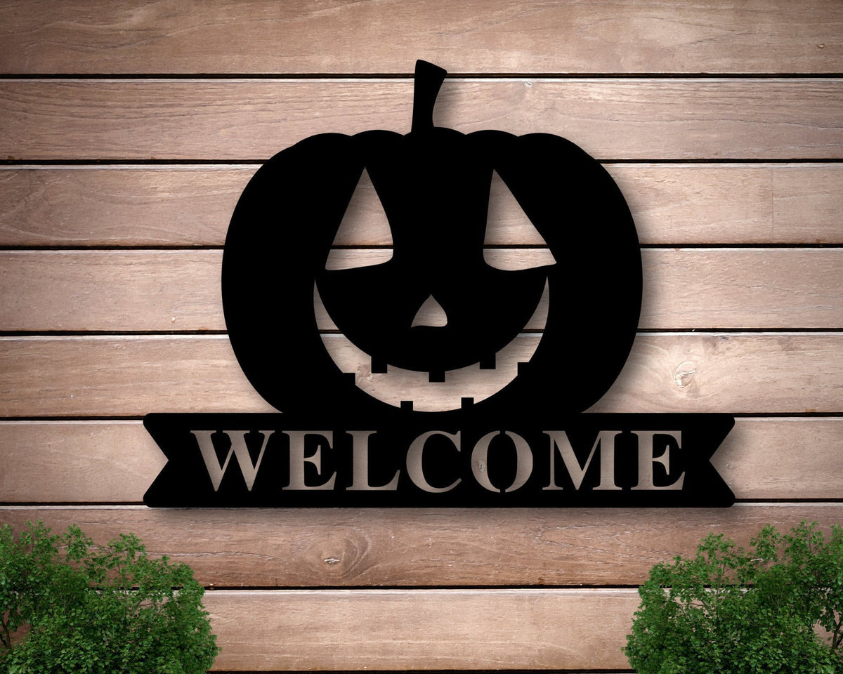 Custom Last Name Metal Halloween Sign Custom Halloween Pumpkin Decor Halloween Decor Halloween Arthalloween Pumpkin Arthalloween Plaque