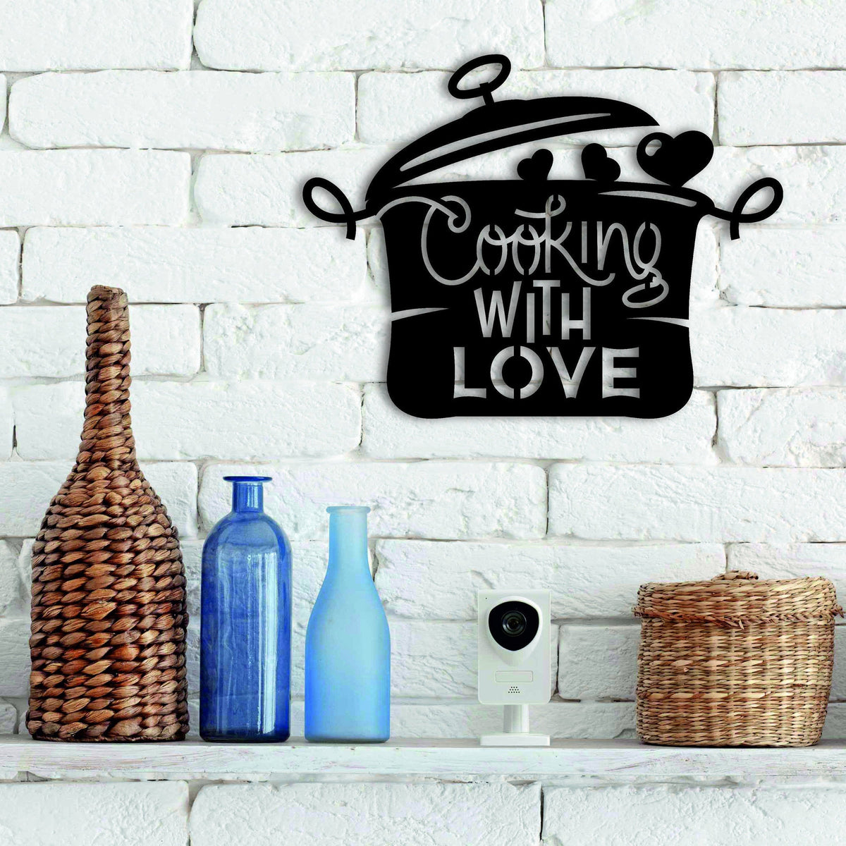 Cooking With Love Mood Kitchen Wall Decor Kitchen Metal Sign