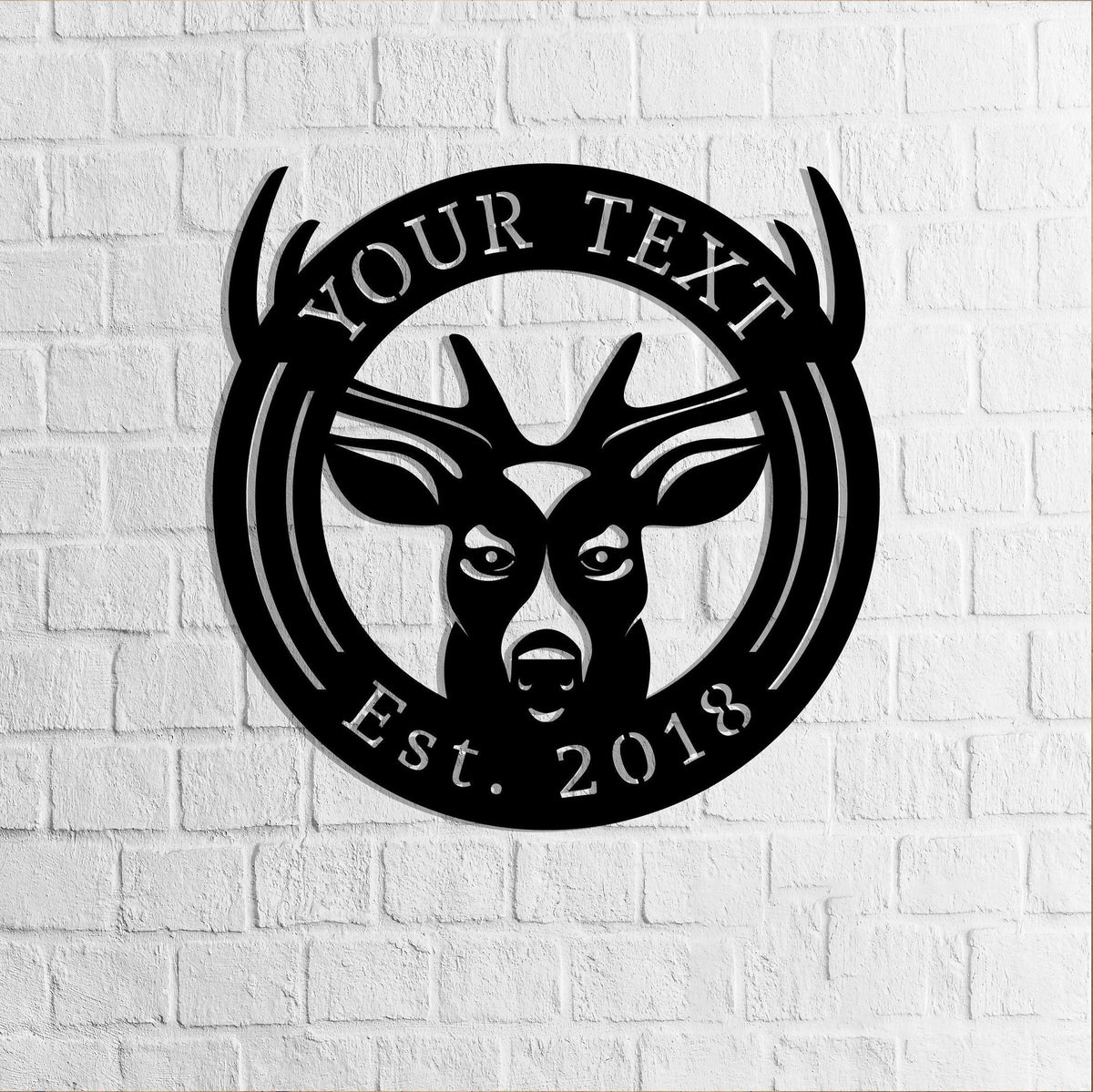 Deer Antlers Custom Deer Sign Steel Art Antler Sign Family Name Sign Wreath Ranch Sign Deer Antlers
