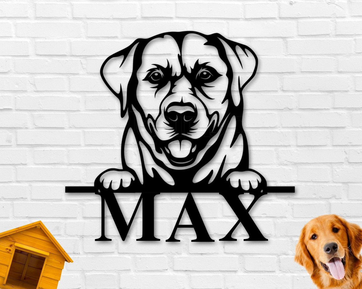 Labrador Dog Sign Labrador Metal Sign Labrador Name Sign Pet Name Sign Dog Lover Sign Gift For Pet Owner Dog Sign