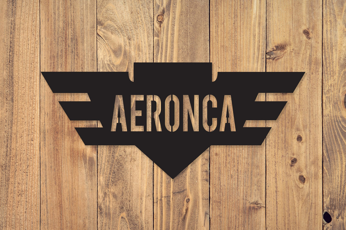 Aeronca Metal Sign Metal Name Sign Aviation Sign Metal Signs