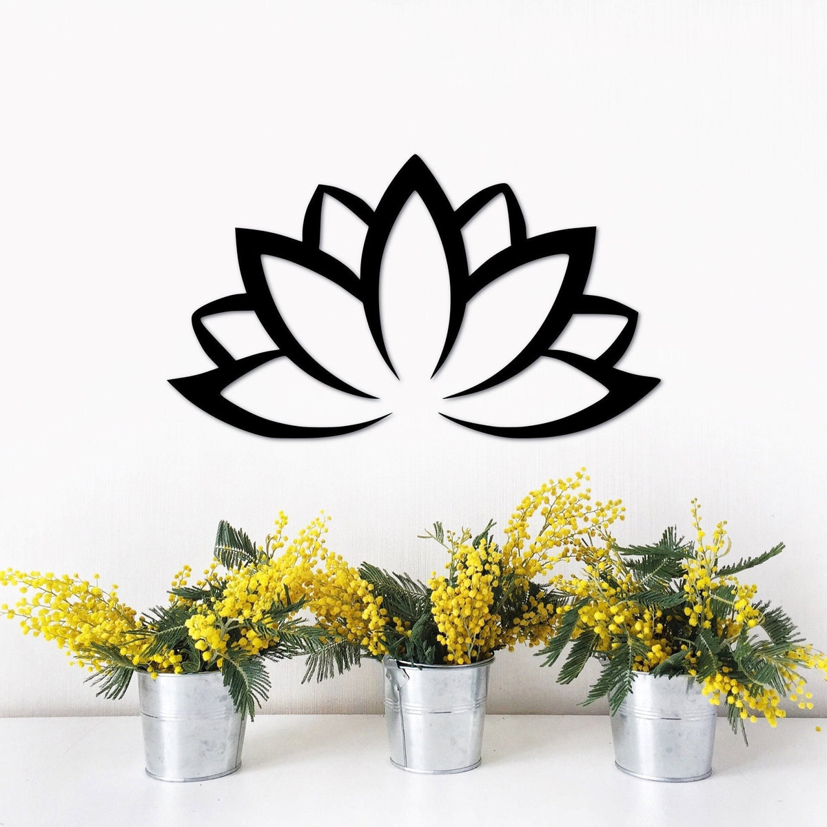 Lotus Flower Yoga Decor Metal Lotus Flower Wall Decor Lotus Flower Gift Yoga Studio Wall Hanging Flower Mandala