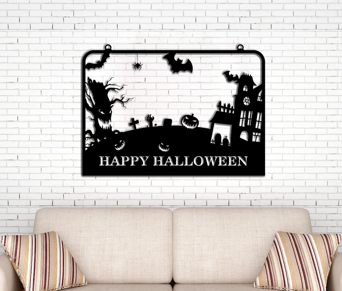 Halloween Themed Metal Wall Signs Metal Sign Halloween Decoration Horror Sign Pumpkin Sign Halloween Party Decor