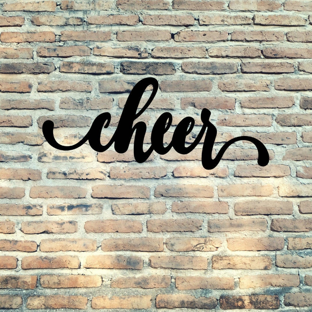 Cheer Sign Cut Metal Sign Wall Decor Metal Sign Metal Art