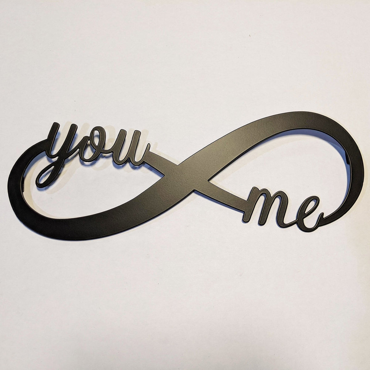 You & Me Infinity Sign Cut Metal Sign Wall Metal Art