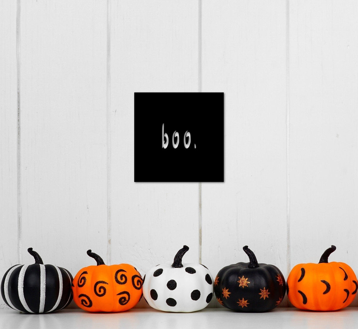 Metal Boo Sign Funny Halloween Signs Halloween Gift Shelf Sitter For Halloween Office Desk Decor Halloween Decor