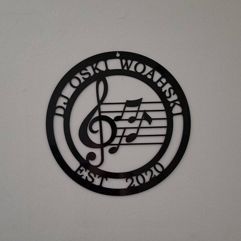Personalized Music Established Last Name Family Sign Personalized