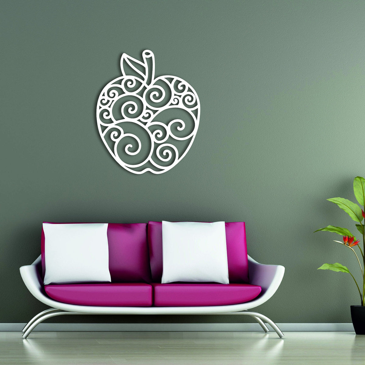 Mandala Apple Metal Art Mandala Metal Art Apple Metal Art Metal Wall Decor Metal Sign Craftsman Metal Wall Hangings