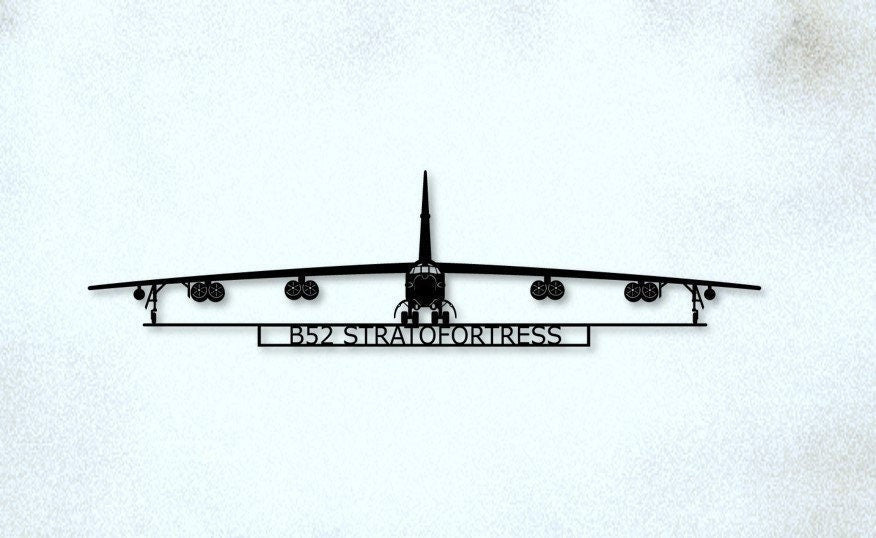 B52 Stratofortress American Strategic Bomber Aircraft Metal Sign Cut Metal Sign Wall Decor