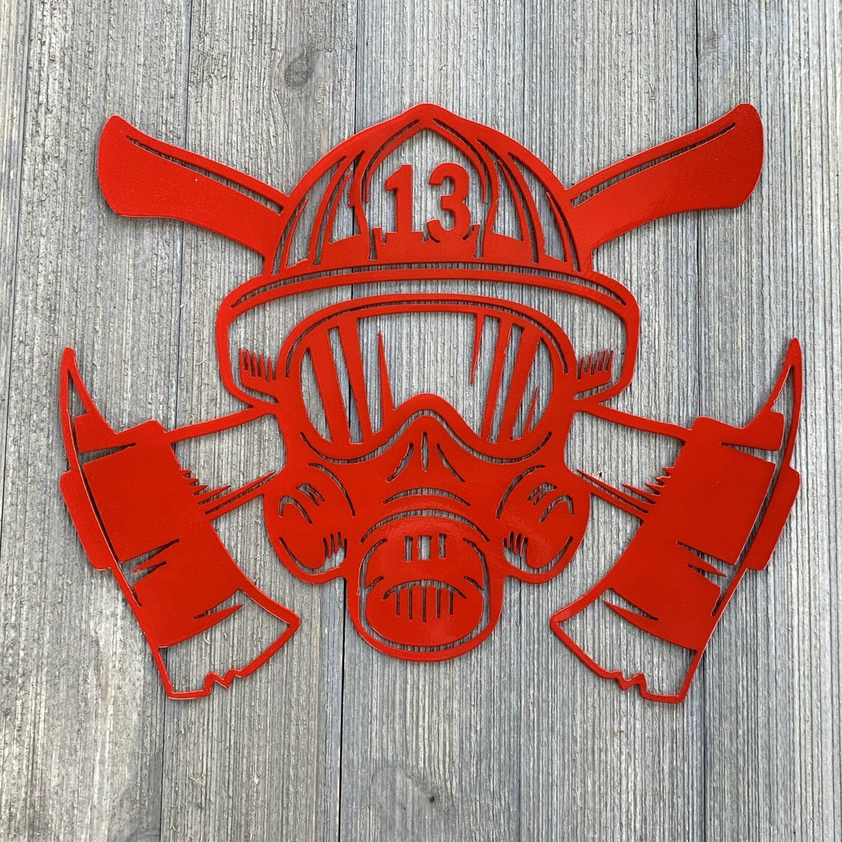 Fireman Metal Sign Cutout Cut Metal Sign Wall Metal Art